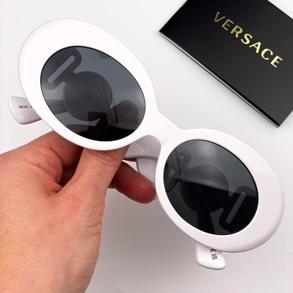 Versace VE4426BU 314/87 MAXI MEDUSA BIGGIE Sunglasses White Gray Oval Women - Picture 3 of 14